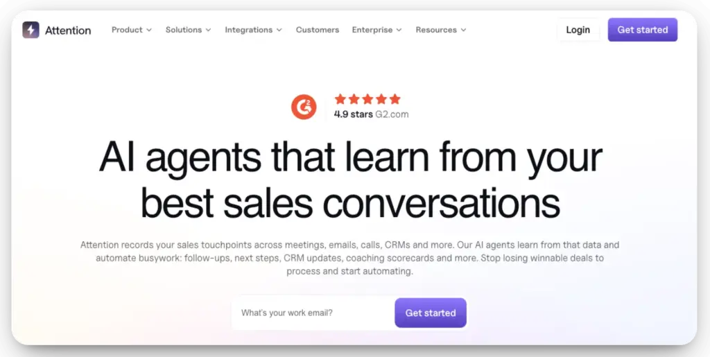 Attention AI Homepage Screenshot