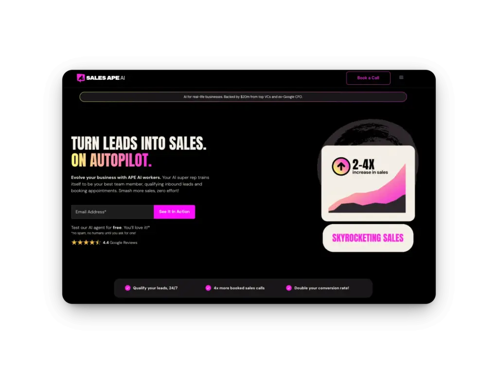 SalesAPE.ai as an AI SDR tool for marketing agencies