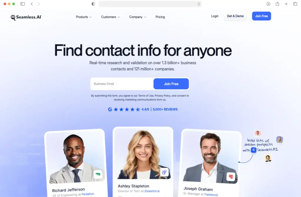 seamless ai homepage